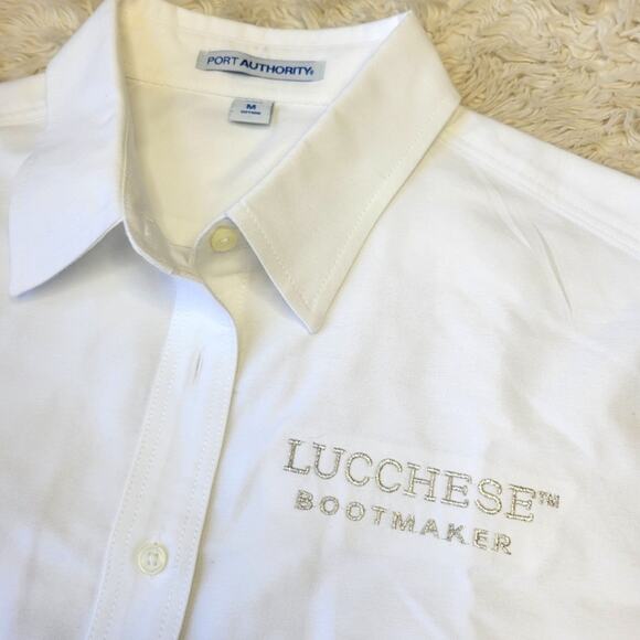 Port Authority Button Up Shirt Embroidered Lucchese Medium - Picture 2 of 6
